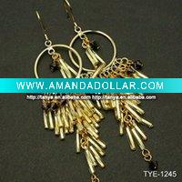 Wholesale gold plating earrings/metal earrings/handmade earrings