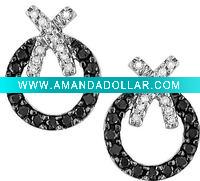 silver stick earring