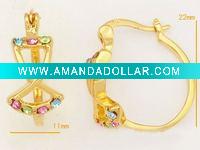 Wholesale 18k gold plated earring