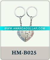 Wholesale zinc alloy couple key chain