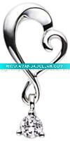 Wholesale zinc alloy diamond earring