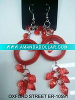 Wholesale red drop earring charming young earring popular with girls and women