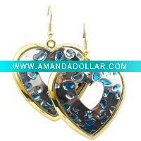 Wholesale Double hearts earring