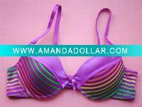 Wholesale Sexy Colorful Stripy Purple Girls Underwear