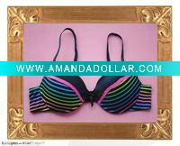 Wholesale Charming Fashion Mixed-colors Stripy Underwire bra