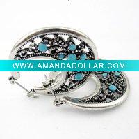 Fashionable Antique Silver Earring