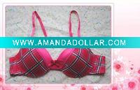 Charming Checker Plum Mixed-sizes Sexy Bra Size