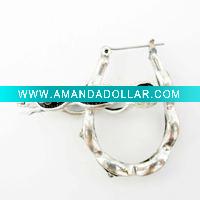 Black hoop earring