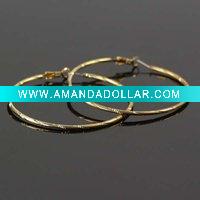 Wholesale 2011 fashiongold plating copper hoop earring