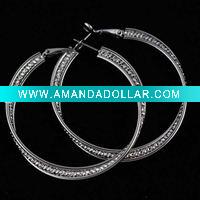 Wholesale 2011 newest charming design hoop brass earring
