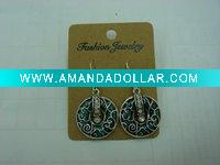 Wholesale new arrival 50dozens ancients silver oil drip dangle earrings wholesale