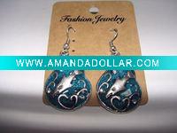 Wholesale new arrival 50dozens ancients silver oil drip dangle earrings wholesale