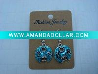 Wholesale new arrival 50dozens ancients silver oil drip dangle earrings wholesale