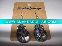 Wholesale new arrival 50dozens ancients silver oil drip dangle earrings wholesale