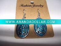 Wholesale new arrival 50dozens ancients silver oil drip dangle earrings wholesale
