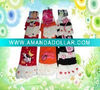 Wholesale Knitting Cartoon five-toe socks and glove