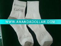 Wholesale fashion cotton socks with zipper