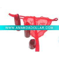 Wholesale Valentine's Day Gifts Rose Panties packing with lipstick