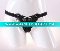 Wholesale New Arrival Sexy Embroidered Panties,Stylish Black Thongs Lingerie,Accept Paypal