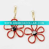 Wholesale Fashion earring,red butterfly earring