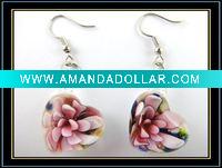 Glass jewelry earrings
