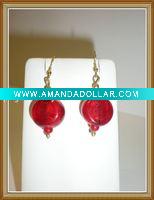 Wholesale drop shape murano glass earring