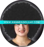 colorful big afro wig