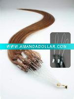 Wholesale silky straight loop ring keratin hair extension