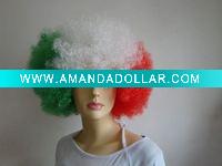 Wholesale Italy fans flag wig
