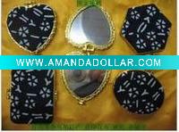 Wholesale Quilted mirror embroidered cute mirror wallet (wy-059)