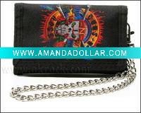 Wholesale embroidery wallet wholesale band leather wallet pu wallet and skull wallet