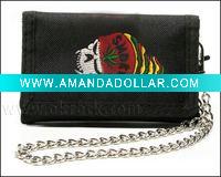 embroider wallet wholesale band leather wallet pu wallet and skull wallet