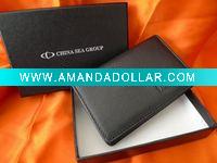 Wholesale Black Leather business card case