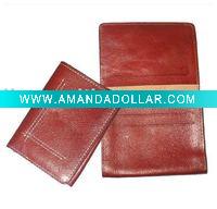 genuine leather name card holder