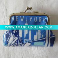 Wholesale metal clip PVC coin purse