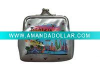 printed shinny coin pocket