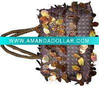 Wholesale beaded small handbag, made of sequin
