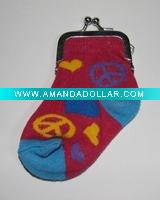Wholesale socks coin purse
