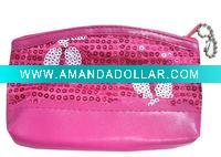 pink beaded coin purse