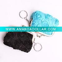Wholesale flower coin pouch, rose coin purse