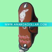 Wholesale PVC car key holder with doglish ring