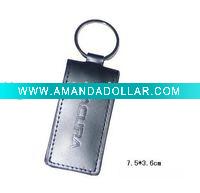 Wholesale pu leather keychain