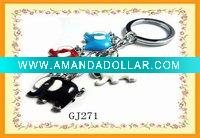 Metal Key charm with Elephants shape