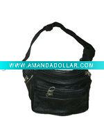 Wholesale sell black leather waist pack best quality
