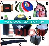 Wholesale Custom neoprene wristband, sun visor, luggage handle grip, lunch tote bag, water bottle cooler, ice bag, 6 / 12 can cooler bag