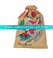 Wholesale Santa Claus drawstring bag