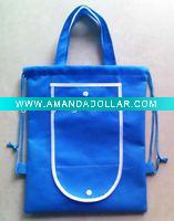 foldable drawstring shopping bag