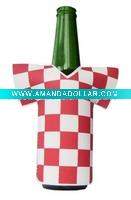 Wholesale latticework printed neoprene 255/330ml beer bottle cooler