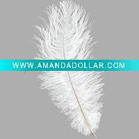 Wholesale white ostrich feather, white wedding feather, ostrich feather decoration parts