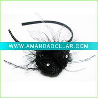 flower headband with feather